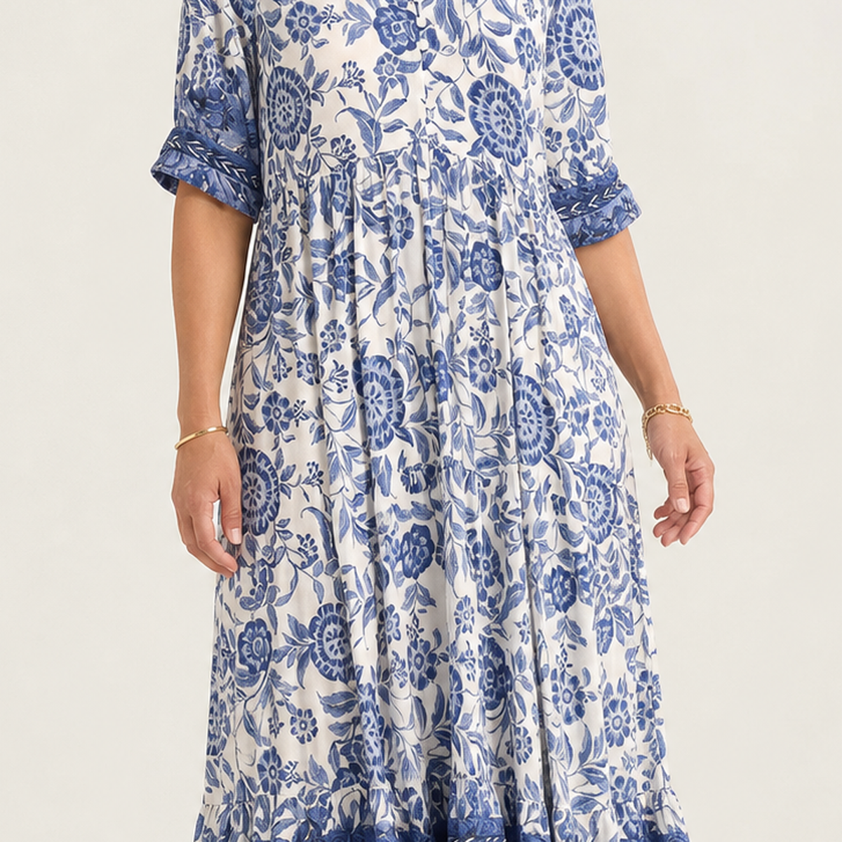 Dacre Tiered Maxi Dress - Lead Product Detail
