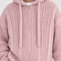 Alverton Cable Knit Hoodie - Lead Product Detail
