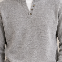 Plockton Layered Henley Sweater - Lead Product Detail