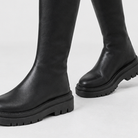 Fulletby Platform Knee High Boots - Lead Product Detail