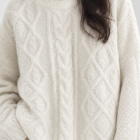 Bracewell Cable Knit Sweater - Lead Product Detail