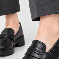 Brathay Block Heel Loafers - Lead Product Detail