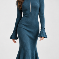 Slaidburn Ribbed Zip Dress - Lead Product Detail