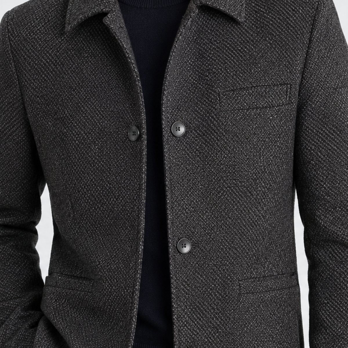 Laceby Button Jacket - Lead Product Detail
