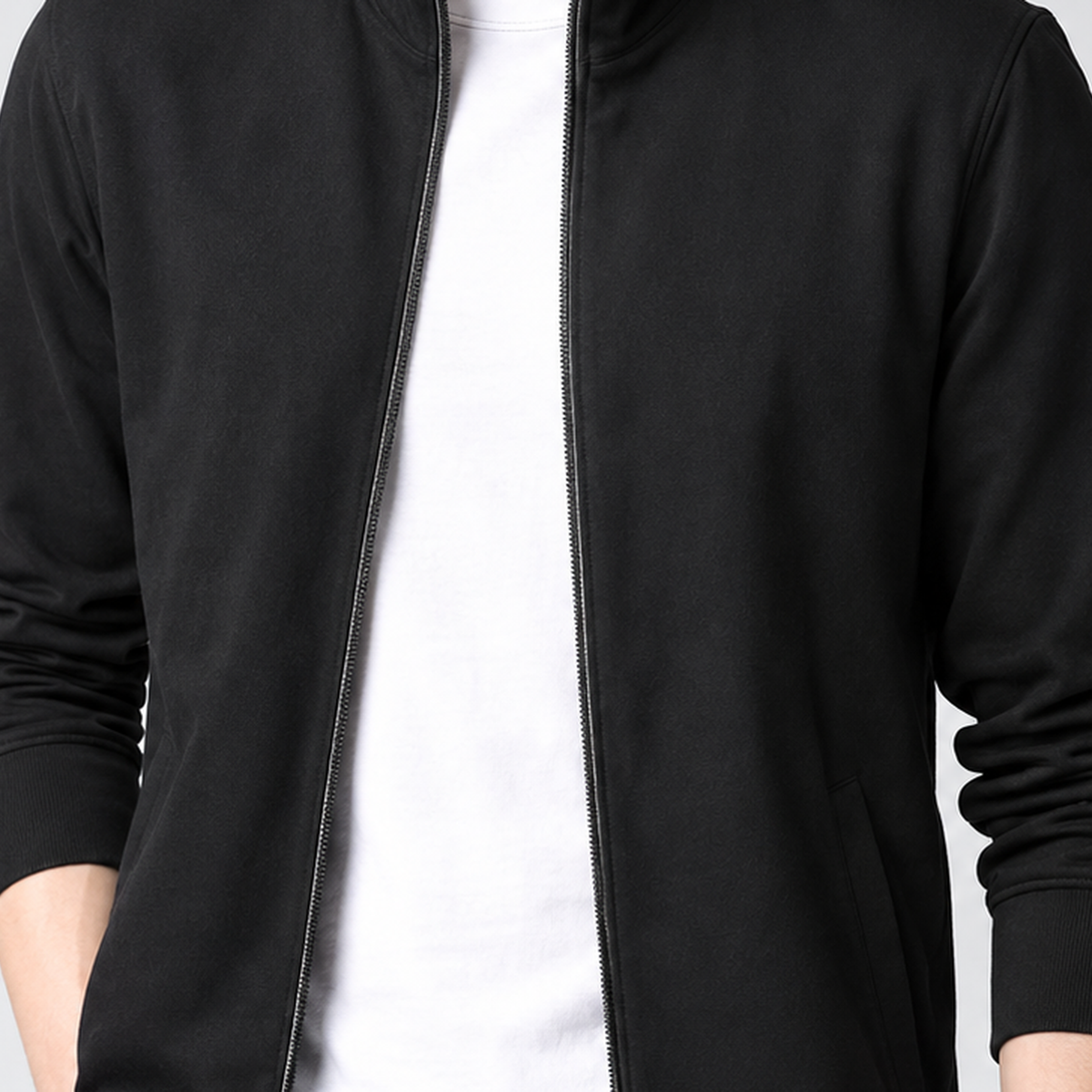 Buccleuch Zip Up Sweater - Lead Product Detail