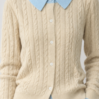 Bourton Cable Knit Cardigan - Lead Product Detail