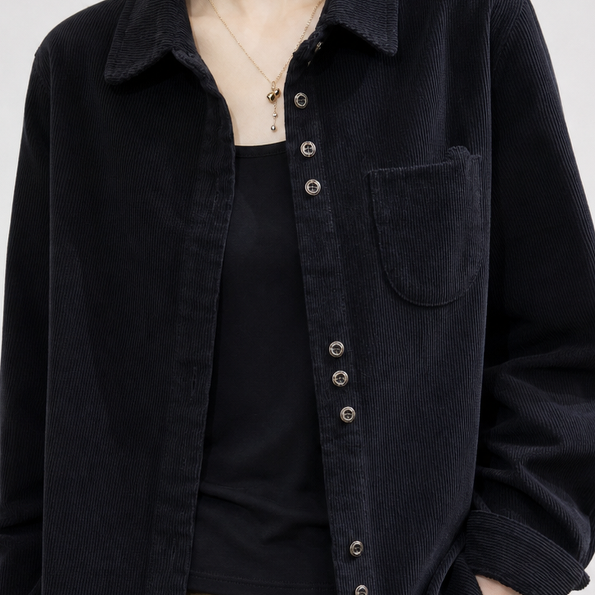 Staverton Corduroy Overshirt - Lead Product Detail