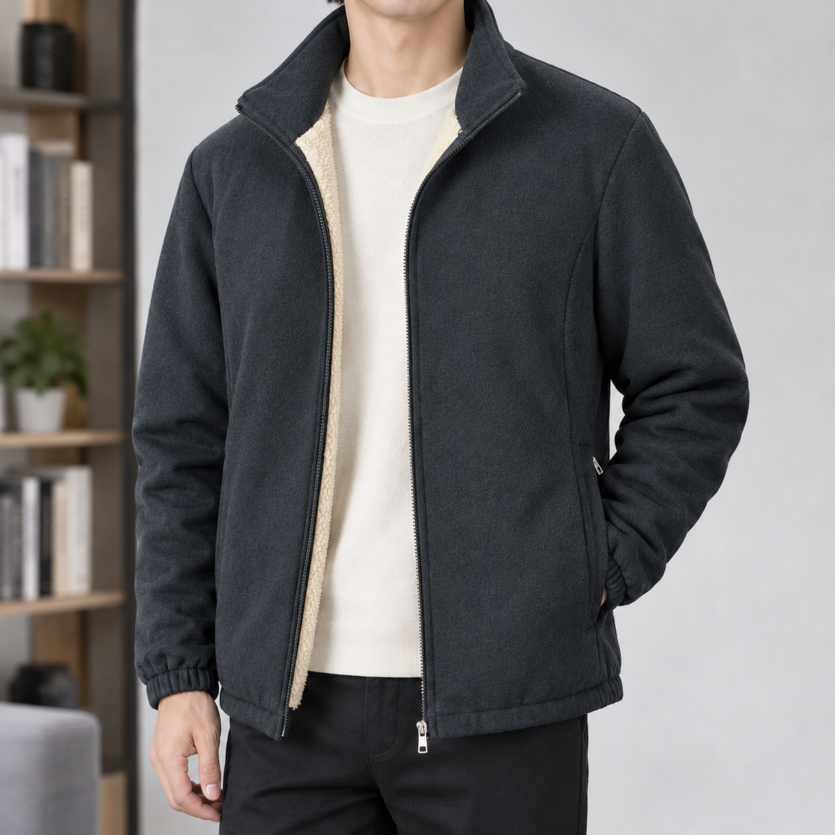 Blakeney Cashmere Jacket - Dark Gray