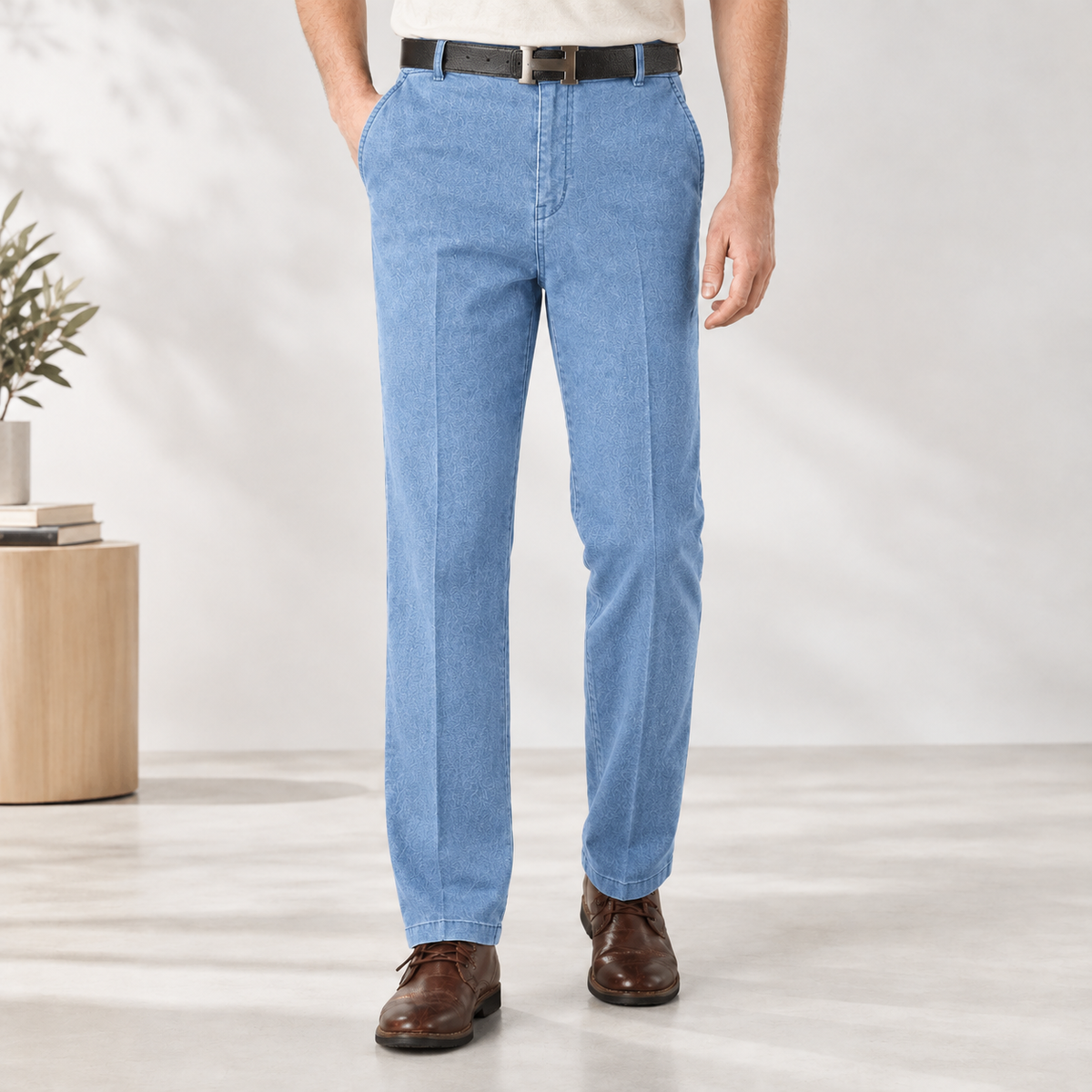 Washfield Straight Leg Jeans - Light Blue