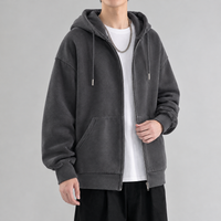 Bamburgh Relaxed Zip Jacket - Dark Gray
