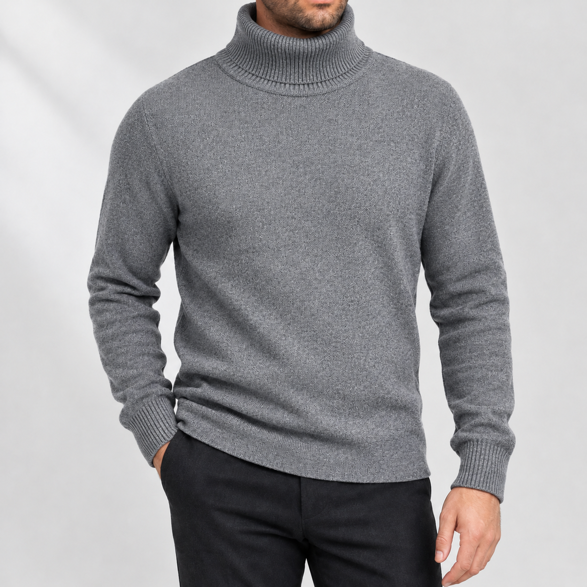 Boleside Turtleneck Sweater - Medium Gray