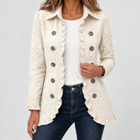 Winsford Floral Ruffle Jacket - Off White