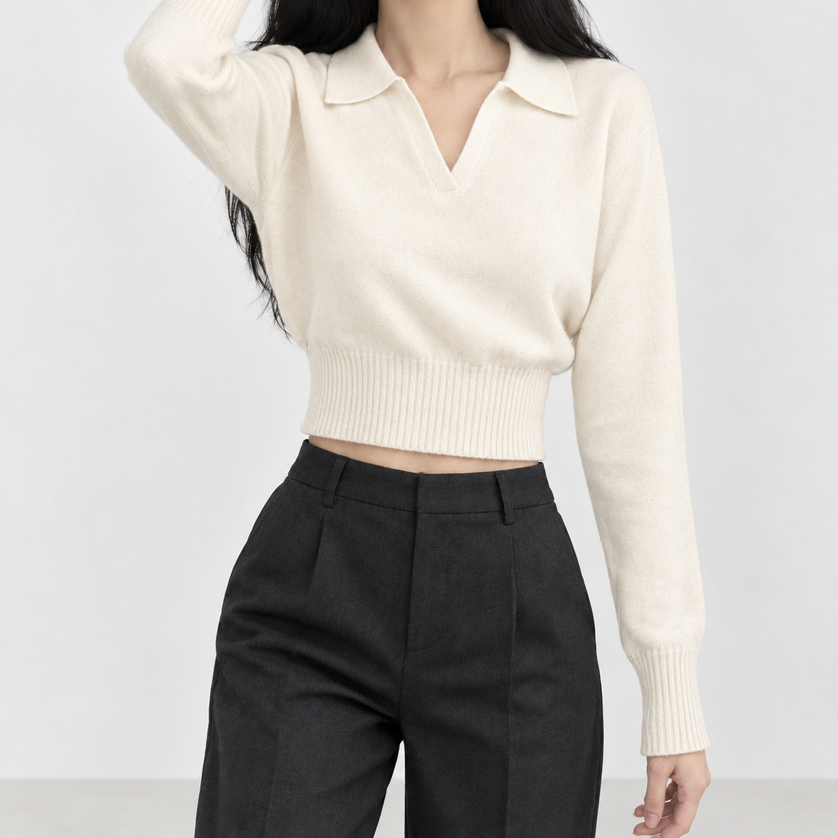 Silverburn Polo Knit Top - White