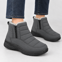 Fiorella Quilted Ankle Boots - Gray