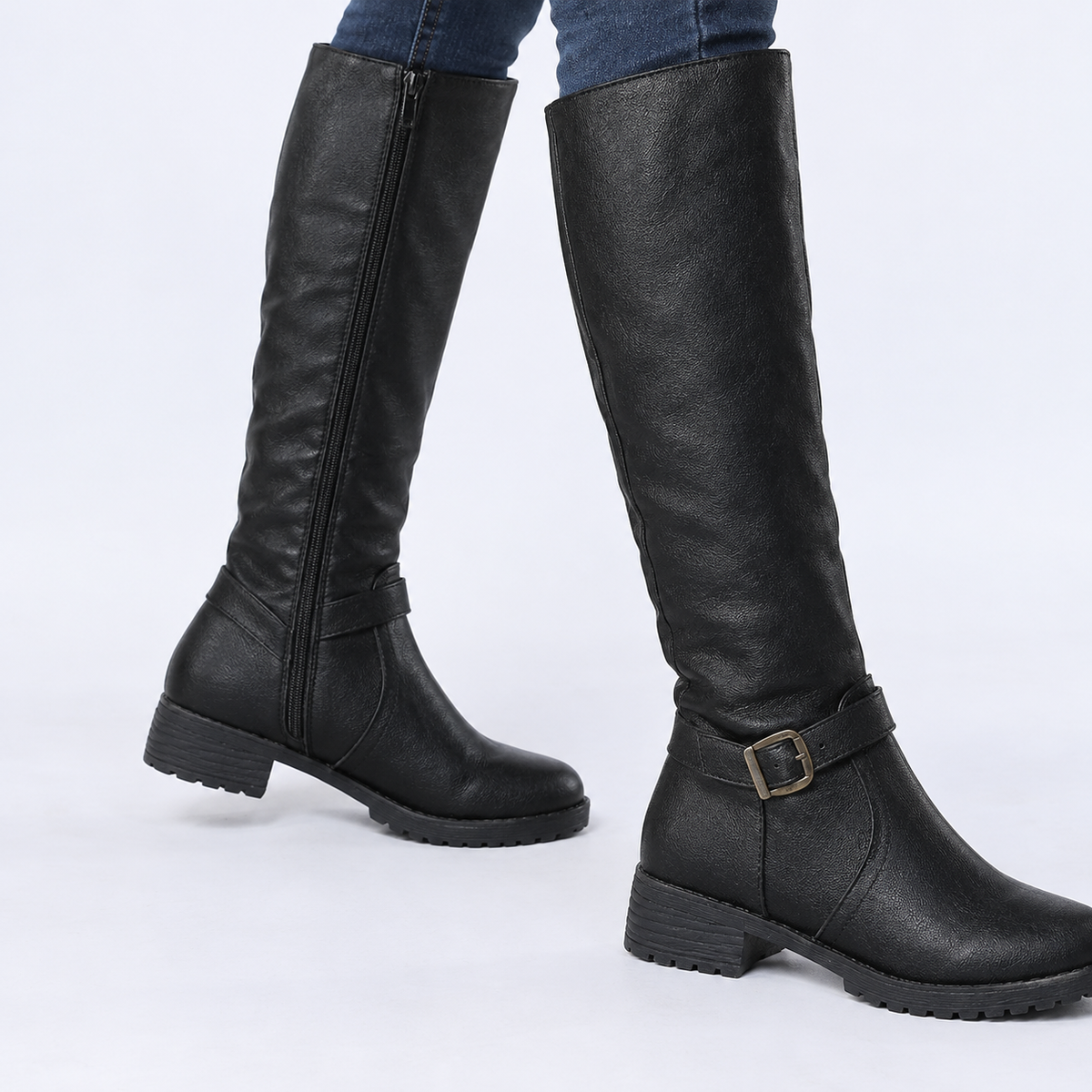 Ashness Buckled Riding Boots - Black