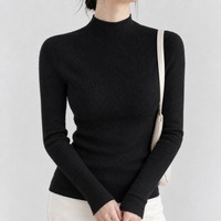 Sofia Ribbed Sweater - Black