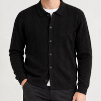 Bakewell Cable Knit Cardigan - Black