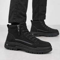 Dingleton Lug Sole Boots - Black