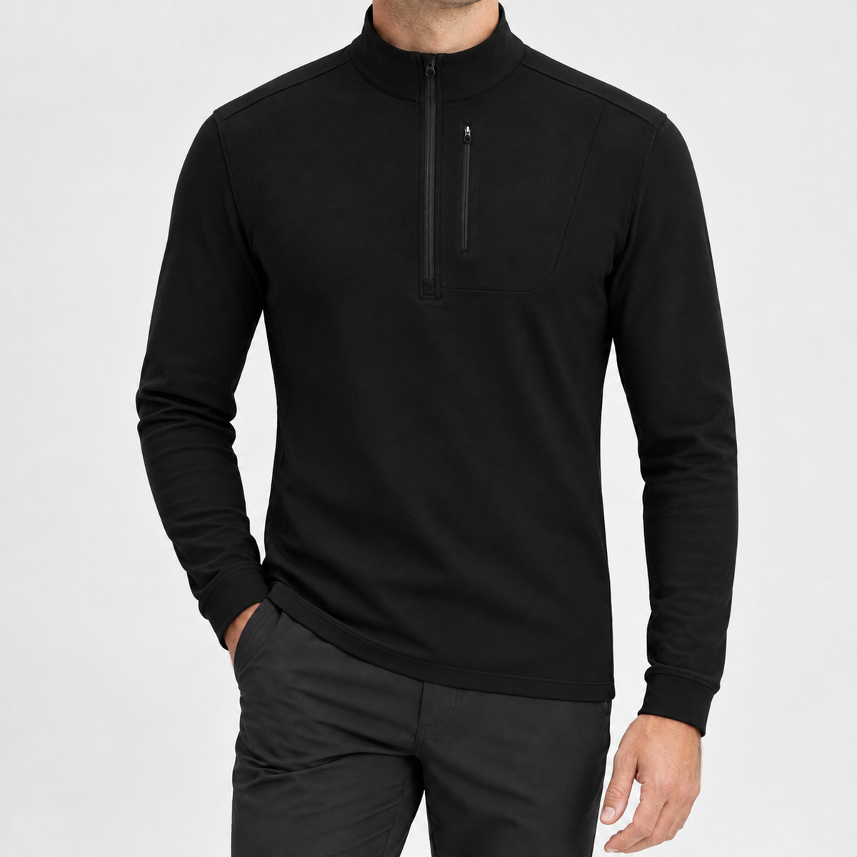 Arleston Half-Zip Top - Piano Black