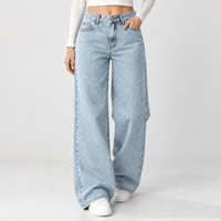Melrose Wide Leg Jeans - Light Blue