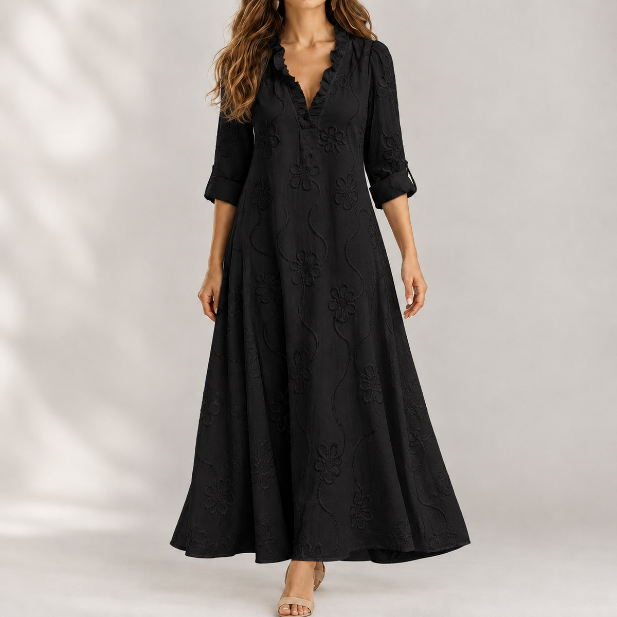 Blakemoor Ruffle Maxi Dress - Black