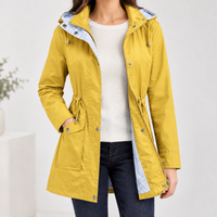 Geraldine Hooded Jacket - Mustard Yellow