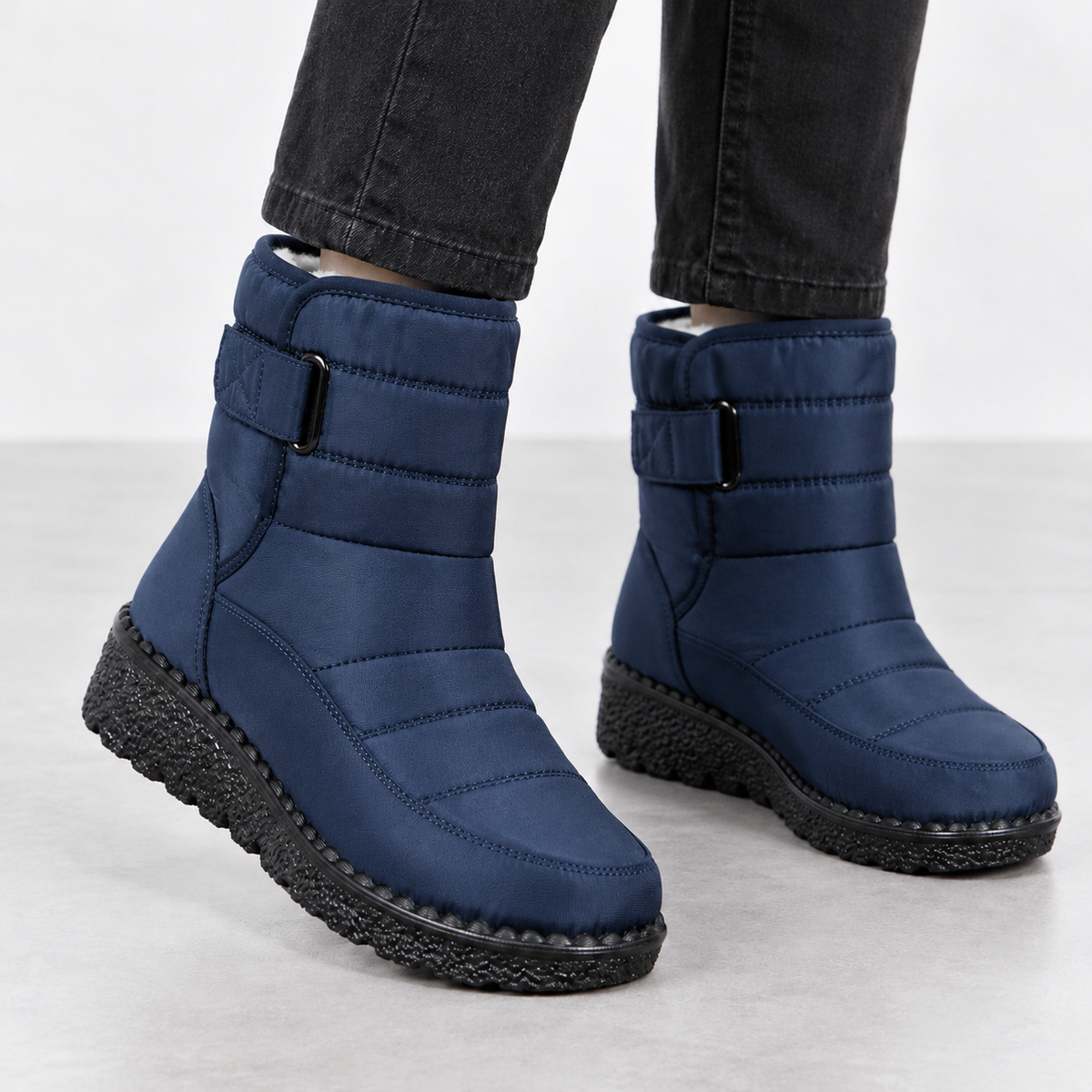 Hainton Quilted Snow Boots - Blue