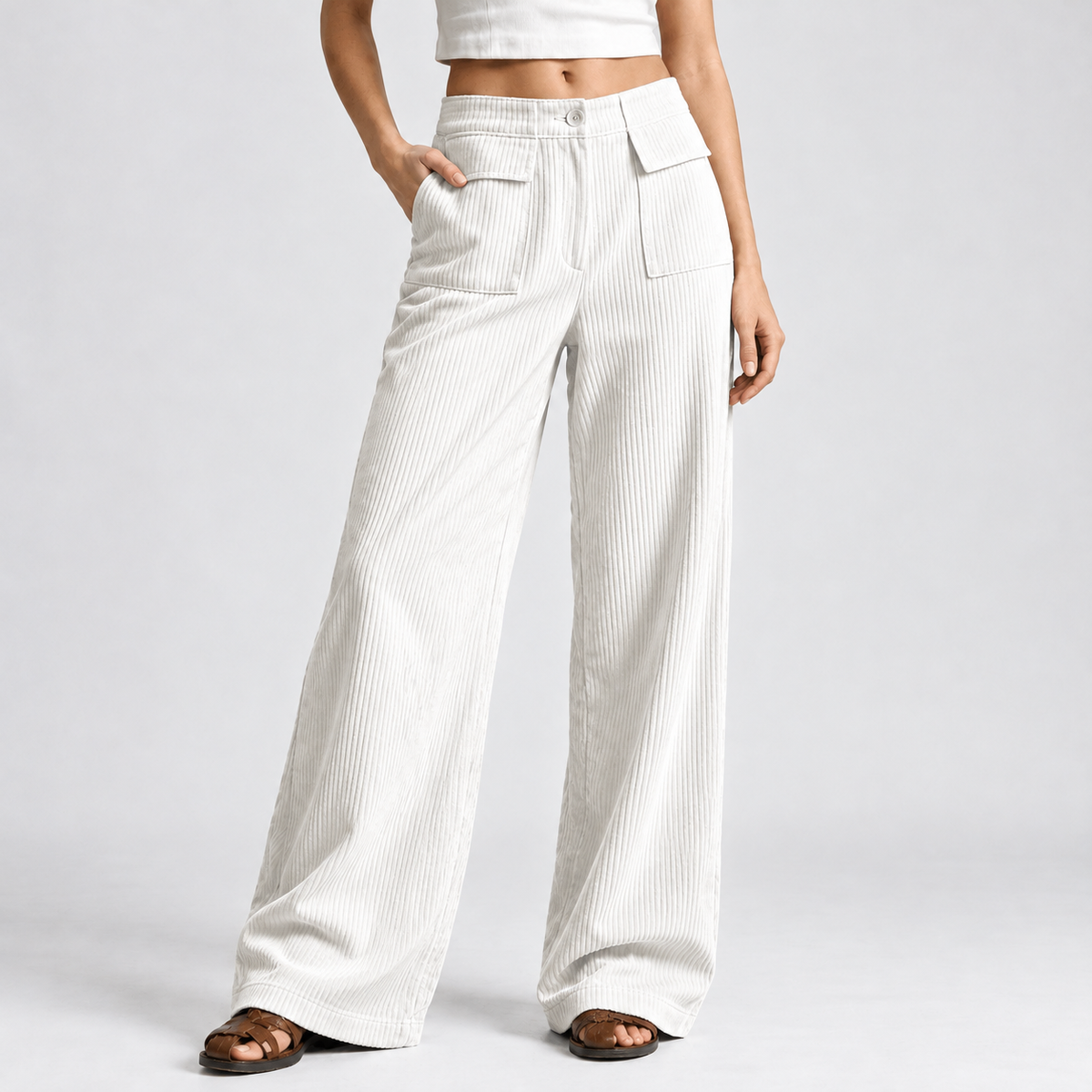 Whernside Wide Leg Pants - White