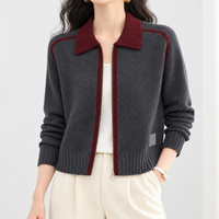 Lamplugh Zip Front Sweater - Gray