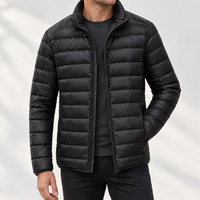 Cawsand Down Jacket - Black Stand Collar
