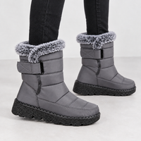 Hawkshead Fur-Trim Snow Boots - Gray Fur Collar