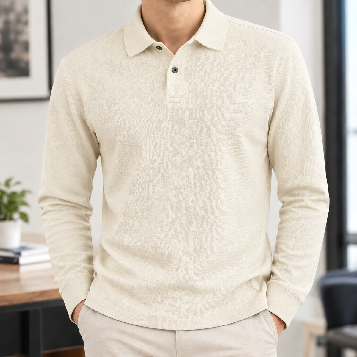 Hudson Cotton Polo - Cream