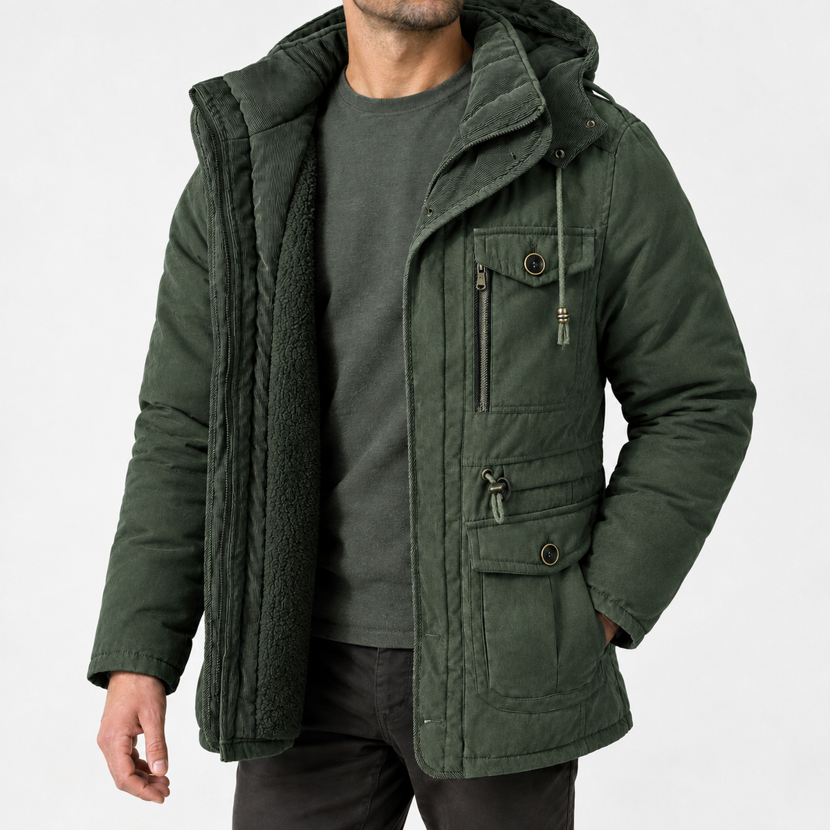Craster Utility Jacket - Army Green