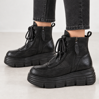 Pateley Platform Ankle Boots - Black
