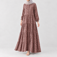 Alnmouth Tiered Maxi Dress - Wine Red