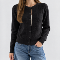 Pilsley Cable Cardigan - Black