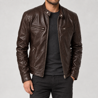 Magnus Moto Jacket - Brown