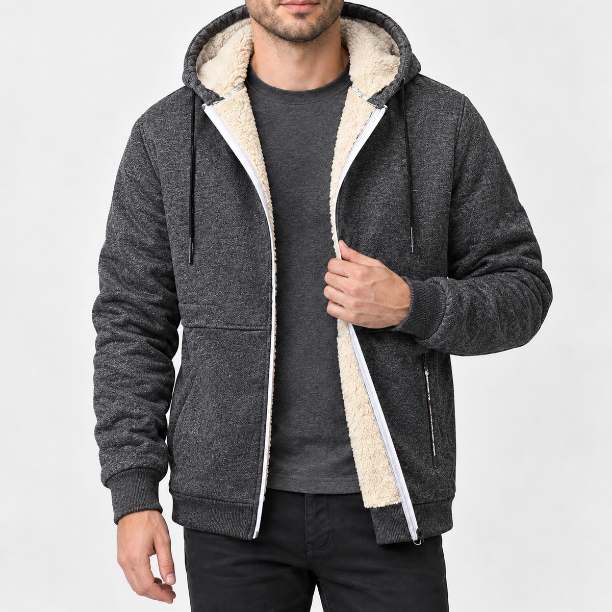 Beanley Cashmere Jacket - Dark Gray