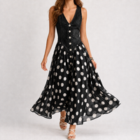Candela Polka Dot Dress - Black