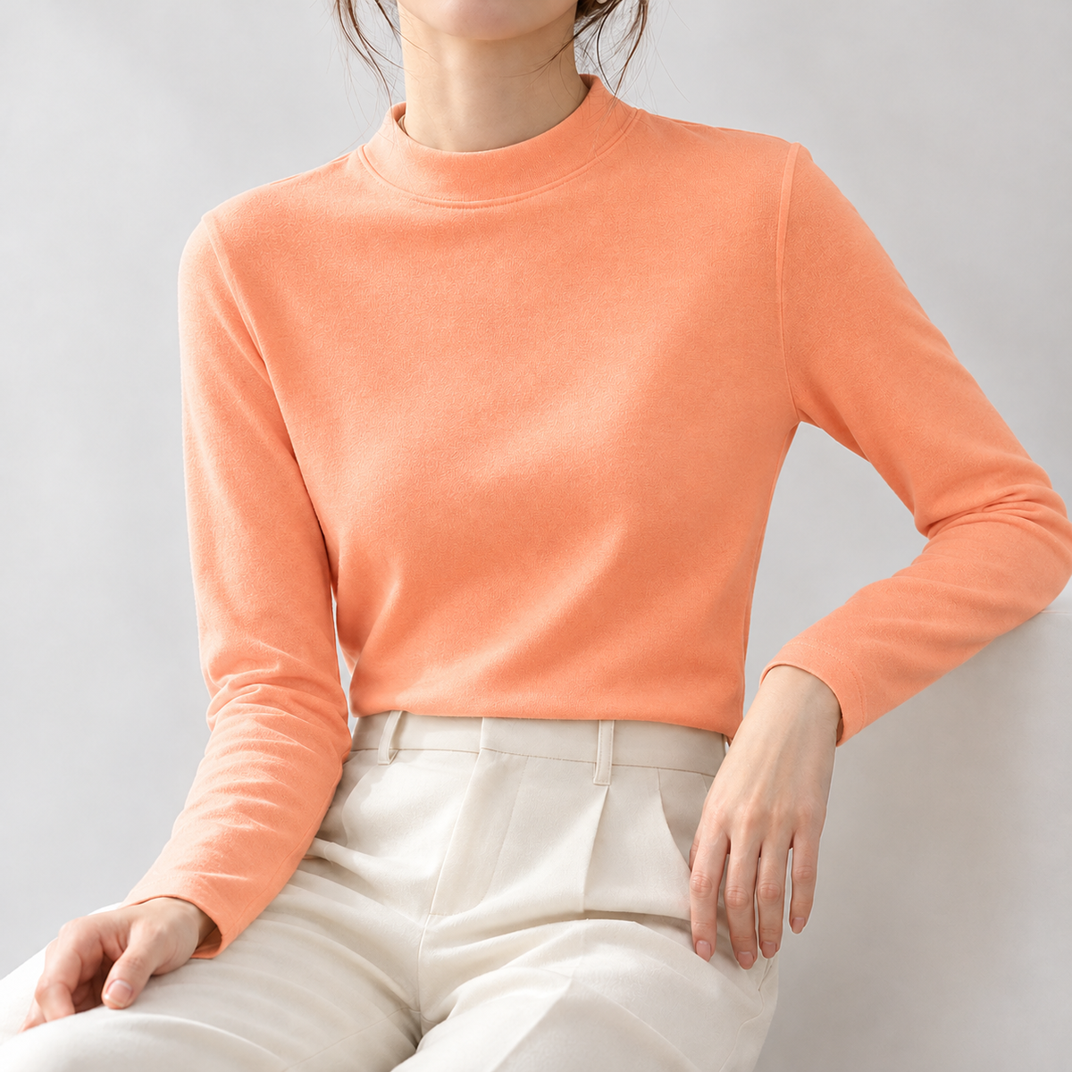 Tyneham Cashmere Top - Tangerine