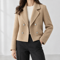 Amelie Double Breasted Jacket - Camel