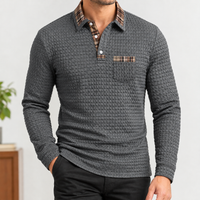 Portloe Textured Polo - Gray