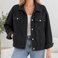 Ashley Denim Jacket - Black