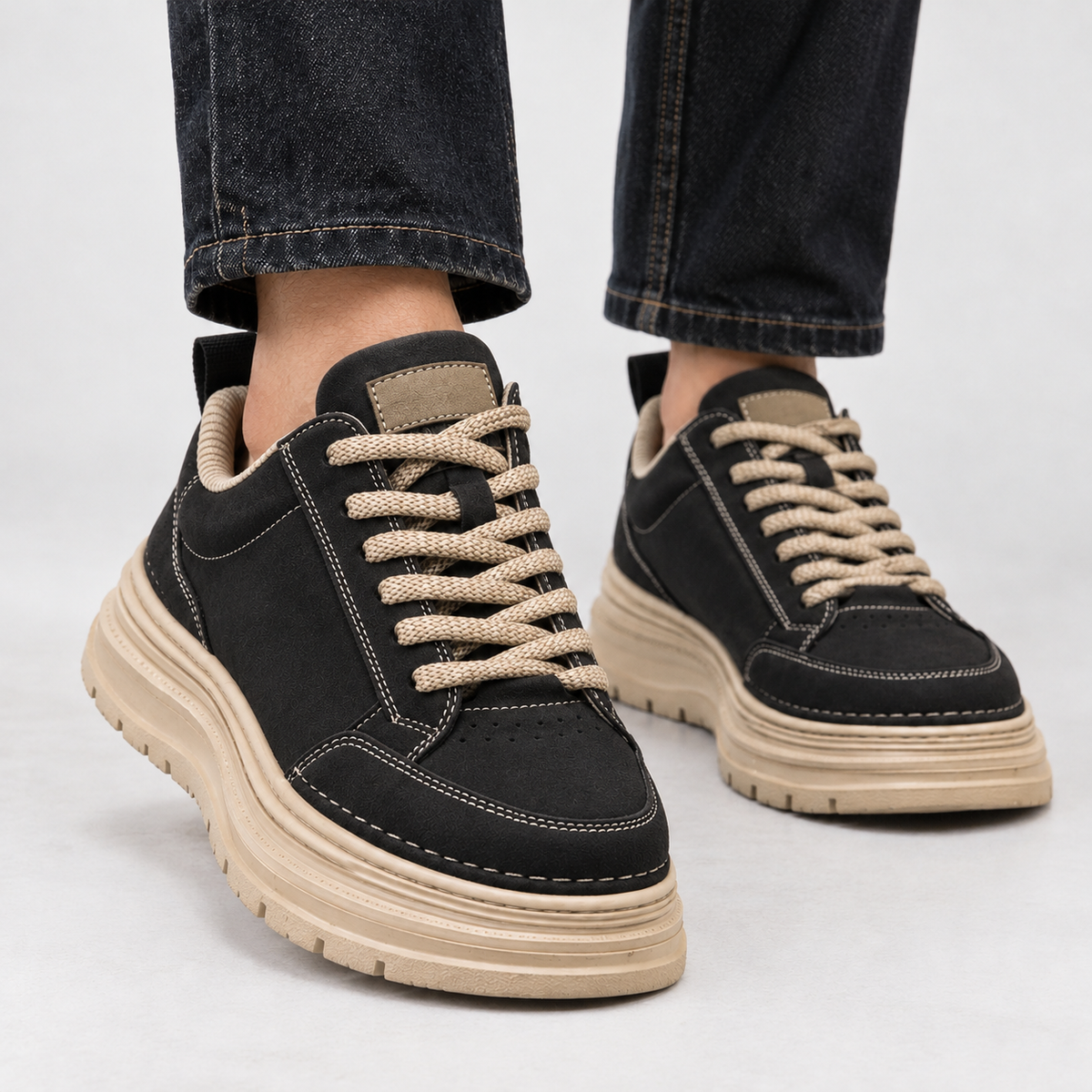 Doddington Platform Sneakers - Black
