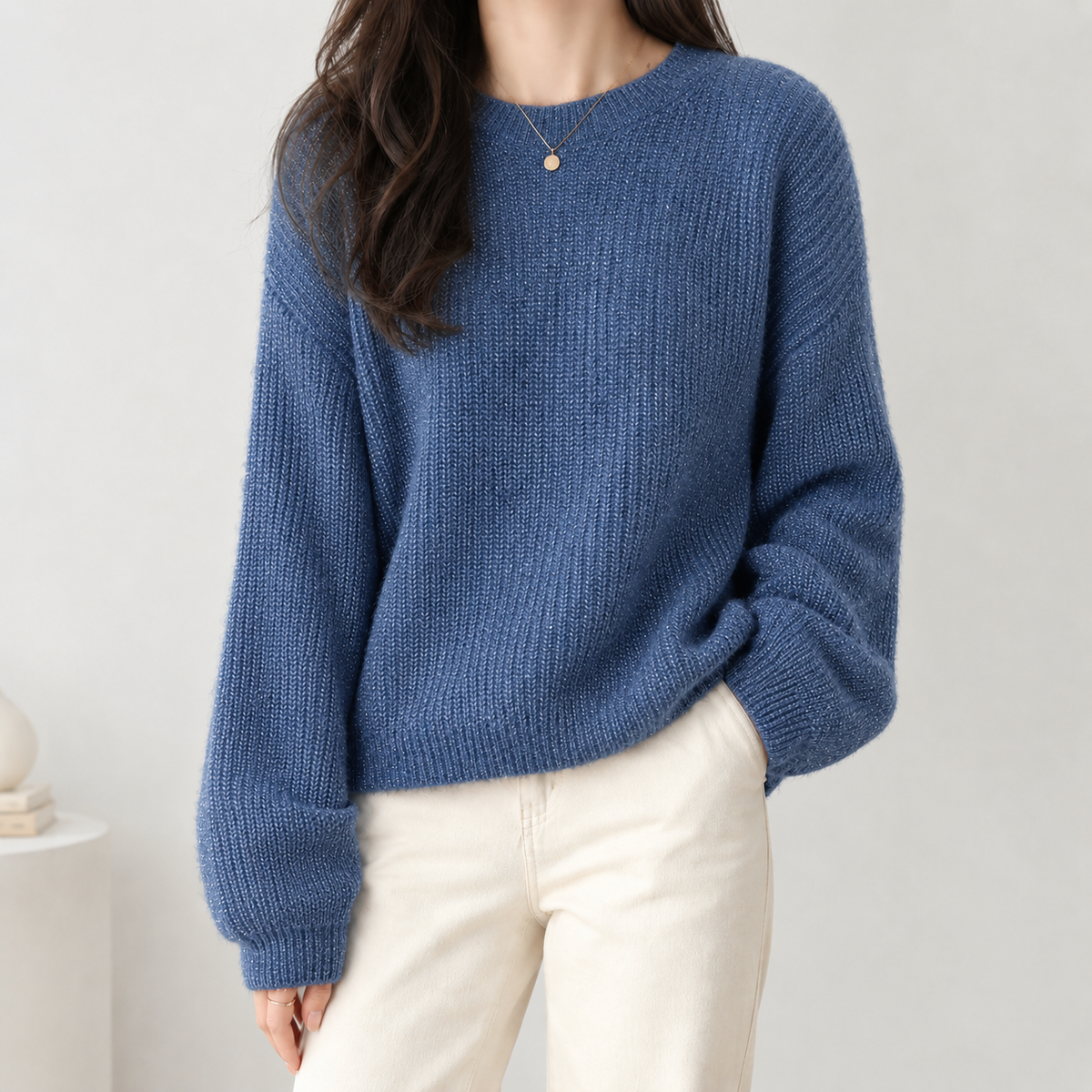 Florence Cashmere Sweater - Blue