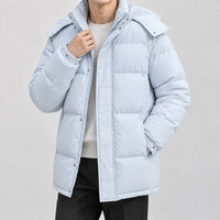 Wetton Hooded Puffer Jacket - Blue