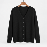 Rampside Button Front Cardigan - Black
