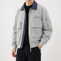 Carter Contrast Jacket - Silver Gray