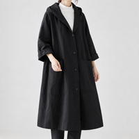 Bordley Hooded Overcoat - Black