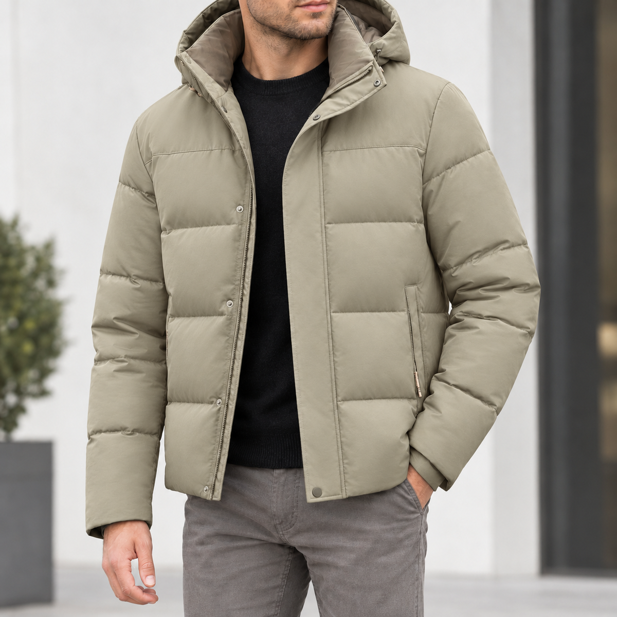 Romano Padded Jacket - Khaki